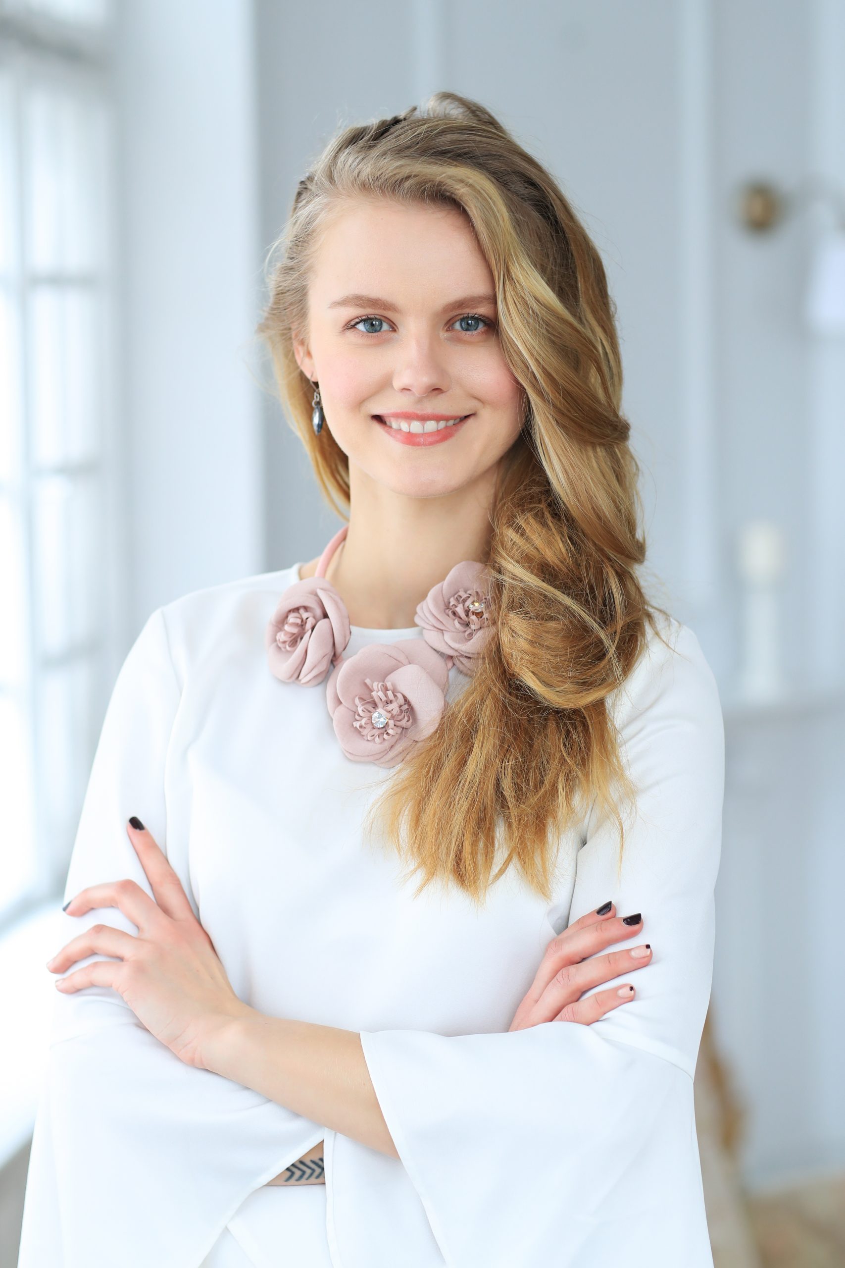 Portrait. Beautiful woman in close-up